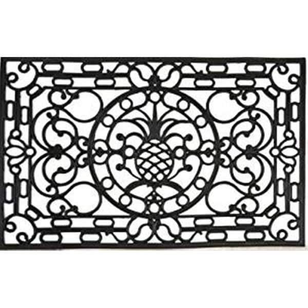 Jensendistributionservices Imports Decor Rubber Doormat, Pineapple - MI2592397
