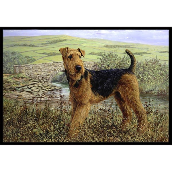 Jensendistributionservices Airedale Terrier the Kings Country Indoor or Outdoor Mat, 18 x 27 - MI2557571