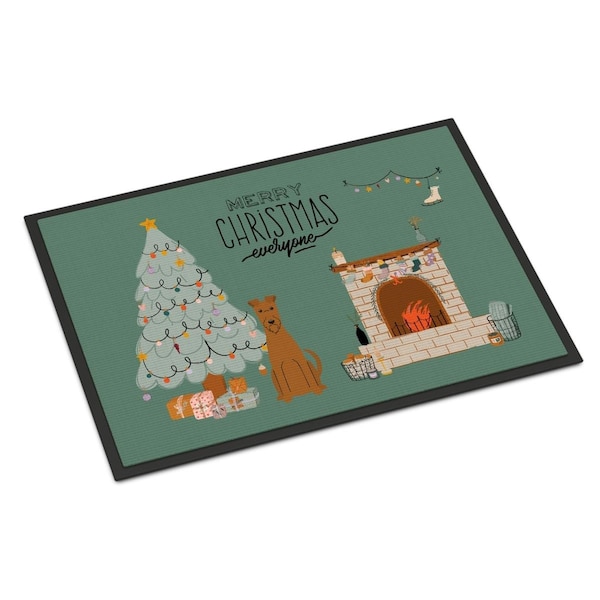 Carolines Treasures 24 x 36 in. Irish Terrier Christmas Everyone Indoor or Outdoor Mat - CK7625JMAT