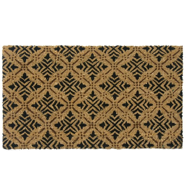 Rubber-Cal "Classic Fleur de Lis French Matting" Doormat, 18 by 30-Inch - 10-106-010P