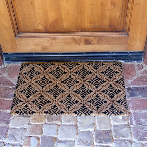 Rubber-Cal "Classic Fleur de Lis French Matting" Doormat, 18 by 30-Inch - 10-106-010P