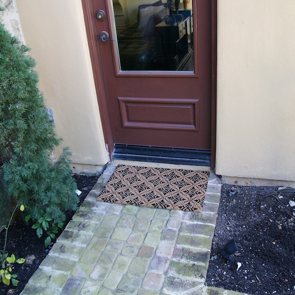 Rubber-Cal "Classic Fleur de Lis French Matting" Doormat, 18 by 30-Inch - 10-106-010P