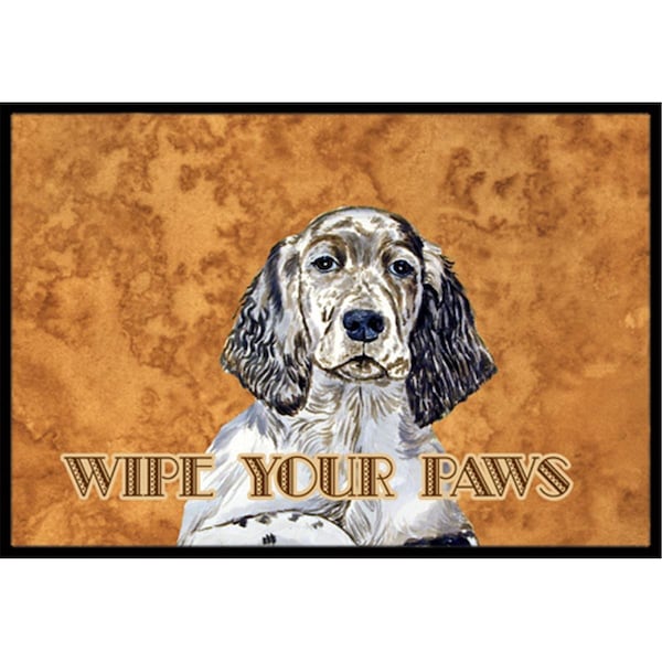 Carolines Treasures 18 x 27 In. English Setter Wipe Your Paws Indoor Or Outdoor Mat - LH9446MAT
