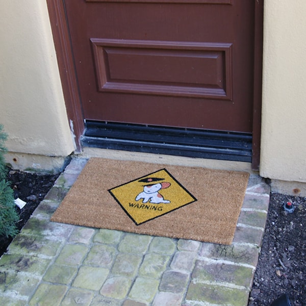 Rubber-Cal "Beware of Dog Doormats" Dog Welcome Mat, 18 x 30-Inch - 10-106-042