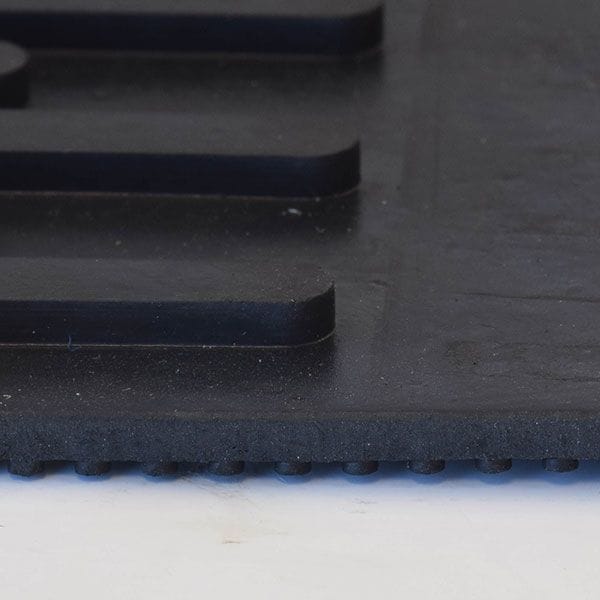 Notrax Entrance Mat, Rubber, 5/32 in Thick, Black, 4 ft W x 6 ft L - 340S0046BL