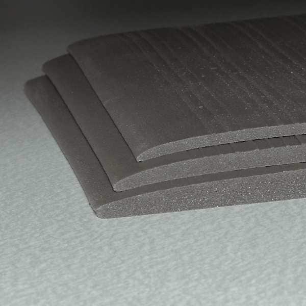 Notrax Antifatigue Mat, 12 ft. L x 3 ft. W, 5/8" Thickness, Closed Cell PVC Foam, Corrugated, Black - 410S5312BL