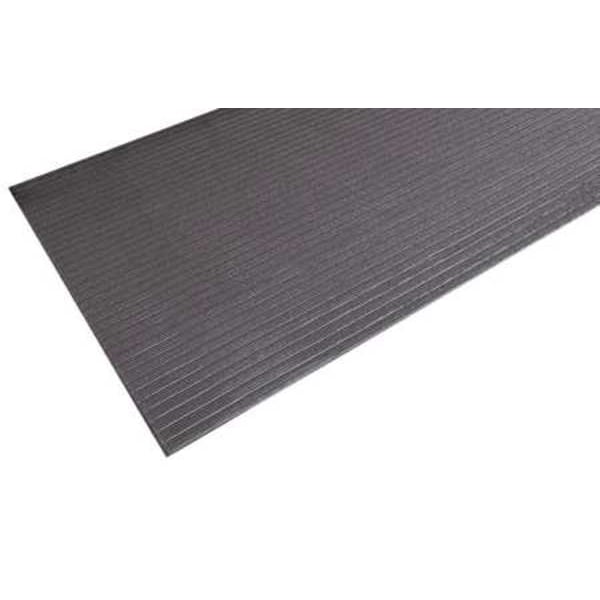 Notrax Antifatigue Mat, 3 ft. L x 2 ft. W, 5/8" Thickness, Closed Cell PVC Foam, Corrugated, Black - 410S0523BL