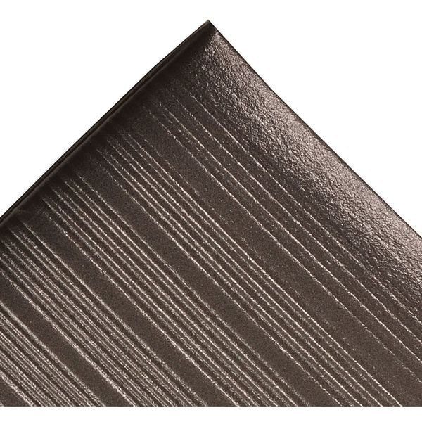 Notrax Antifatigue Mat, 3 ft. L x 2 ft. W, 5/8" Thickness, Closed Cell PVC Foam, Corrugated, Black - 410S0523BL