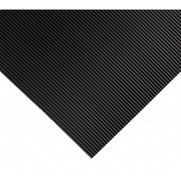 Wearwell Black Switchboard Runner, 1/4" Thick, Vinyl - 702