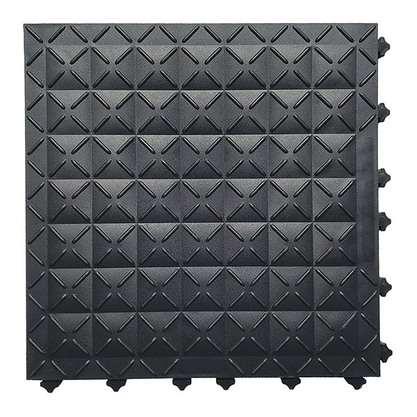 Ergo Advantage Safe-Flex Interlocking Antifatigue Mat Tile, 1 in Thickness, PVC, 10 PK - AM1-B
