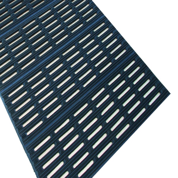 Rhino Mats TRAKTOR Drainage Runner Mat, Rubber, Drainage Holes, 3 ft W x 20 ft L, Black - TK-320B