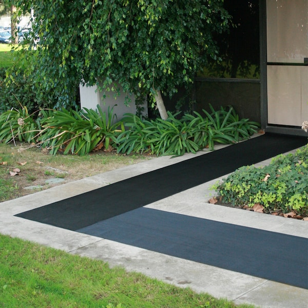 Rubber-Cal Fine-Rib Corrugated Rubber Floor Mats, 1/8 in thick, Black - 03-167-FR-P
