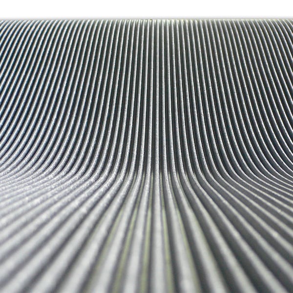 Rubber-Cal Fine-Rib Corrugated Rubber Floor Mats, 1/8 in thick, Black - 03-167-FR-P