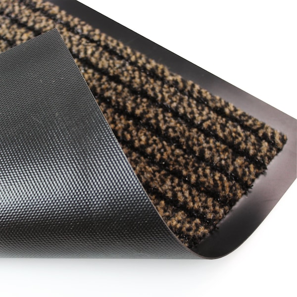 Floortex Door Mat, Polypropylene Scrape and Soak fibres, 0.25 in Thick, Brown, 32 in W x 48 in L - FR43248ULTBR