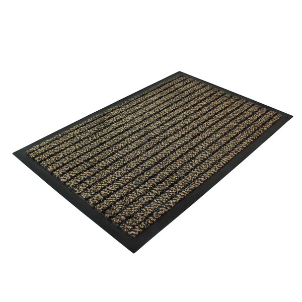 Floortex Door Mat, Polypropylene Scrape and Soak fibres, 0.25 in Thick, Brown, 32 in W x 48 in L - FR43248ULTBR