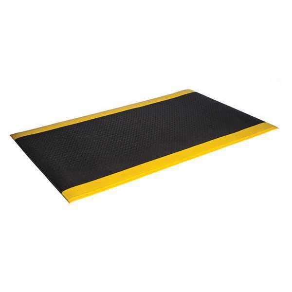 Crown Matting Technologies Antifatigue Mat, 12 ft. L x 3 ft. W, Black/Yellow - WB Z312YP