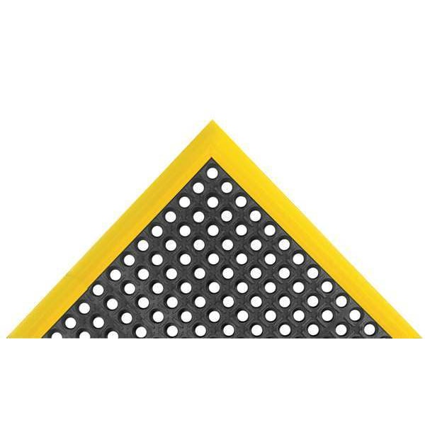 Notrax Antifatigue Mat, Rubber, Mini-Diamond Studded Top, 39 in W x 10 1/4 ft L, Black - 549S3124YB