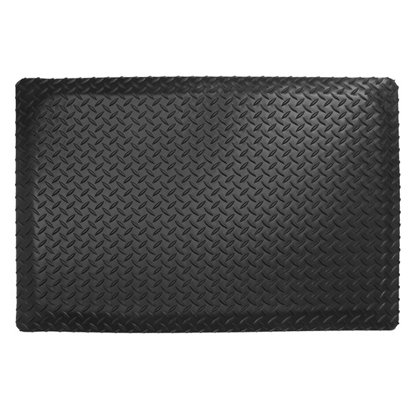 Rhino Mats Black Dual Purpose Anti-Fatique Mats, 5/8" Thick, Diamond, Rubber - DP-36DX75