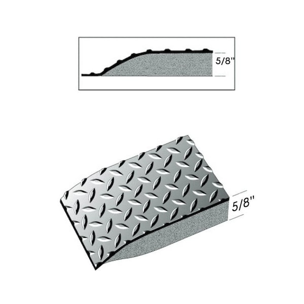 Rhino Mats Black Dual Purpose Anti-Fatique Mats, 5/8" Thick, Diamond, Rubber - DP-36DX75
