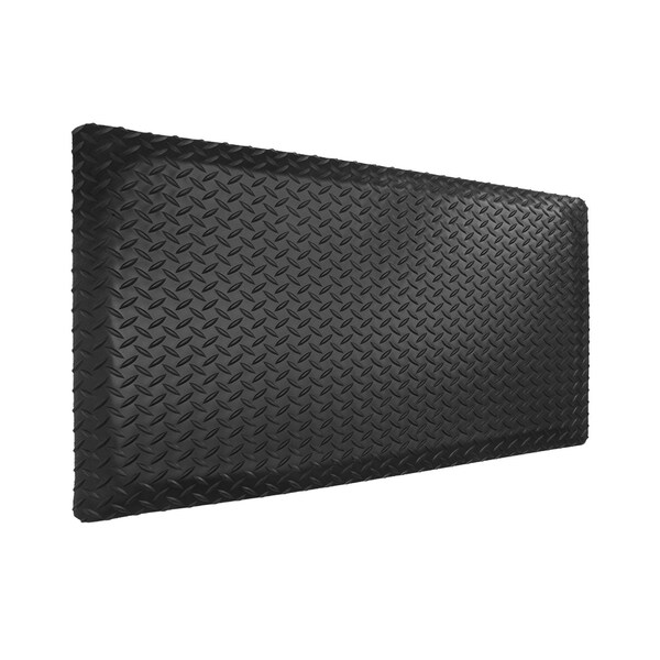 Rhino Mats Black Dual Purpose Anti-Fatique Mats, 5/8" Thick, Diamond, Rubber - DP-36DX75