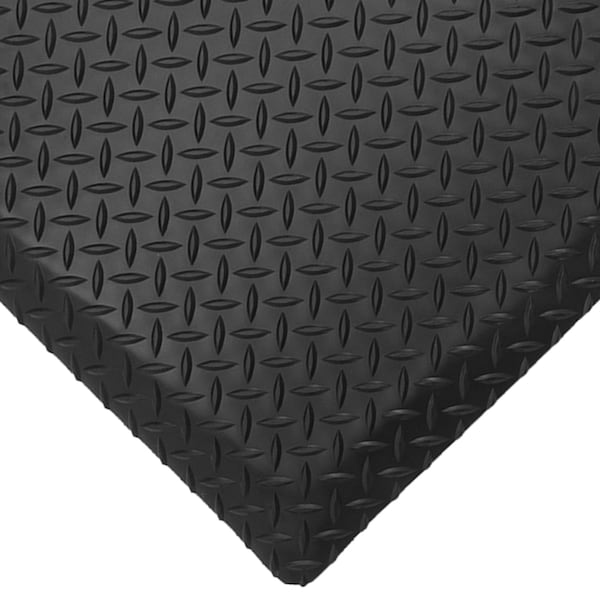Rhino Mats Black Dual Purpose Anti-Fatique Mats, 5/8" Thick, Diamond, Rubber - DP-36DX75