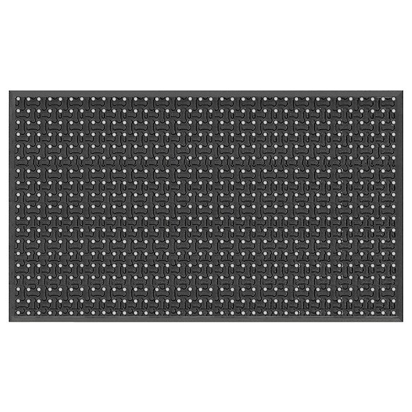 Apache Mills Drainage Mat, Nitrile Sponge Rubber, 5 ft W x 3 ft L, Black - 3939409233X5