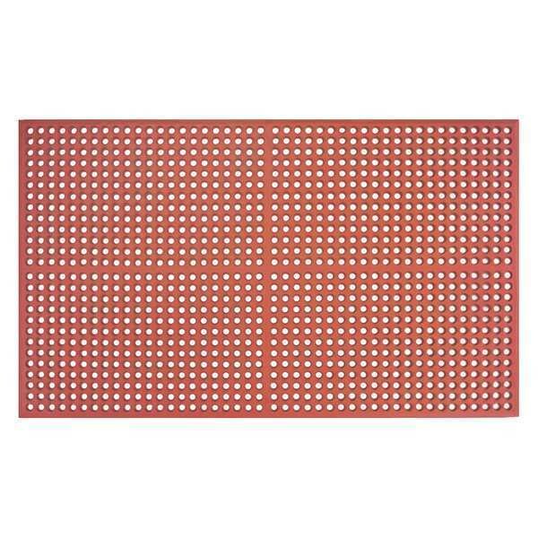 Apache Mills Drainage Mat, 1/2", Red, 3 x 5, Drainage Holes, 3 ft. W x 5 ft. L, Red - 3907601013X5