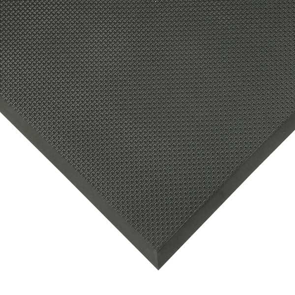 Notrax Antifatigue Mat, 8 ft. L x 3 ft. W, 5/8" Thickness, PVC/Nitrile Blend, Square Grid, Black - T17S0038BL