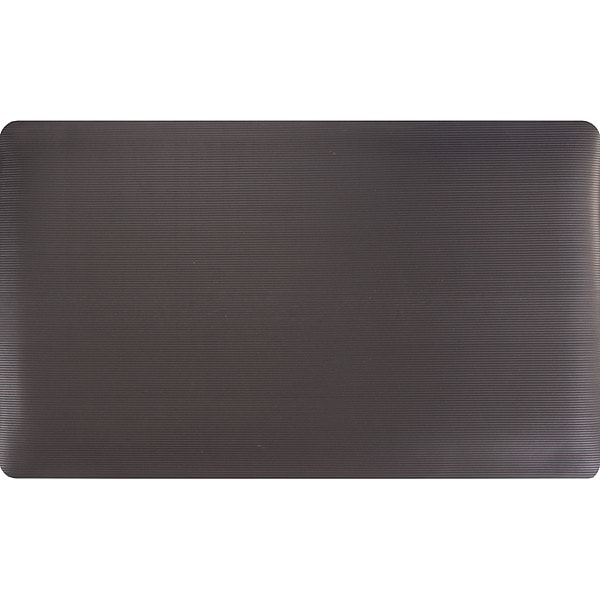 Apache Mills Antifatigue Mat, 2 ft L x 3 ft W, 7/8 in Thickness, Vinyl, Black - 3448409002X3