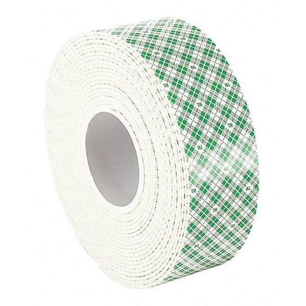 3M 3M 4004 Double Coated Foam Tape 1.25" x 5yd, White - 4004