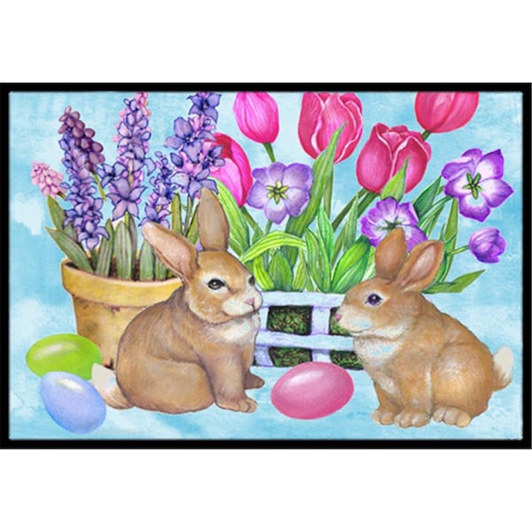 Jensendistributionservices New Beginnings Easter Rabbit Indoor & Outdoor Mat, 18 x 27 in. - MI2556345