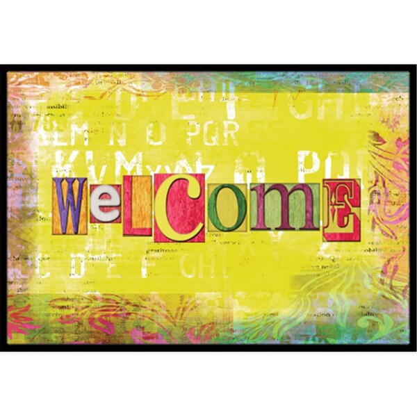 Carolines Treasures Artsy Welcome Indoor or Outdoor Mat - CA75246