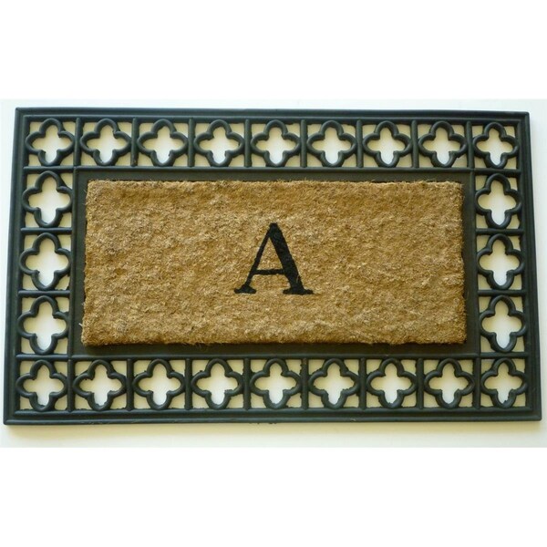 Geo Crafts Geo Crafts G223 Cross-18x30 18 x 30 in. Rubber Tuffcor Panama Doormat - G223 CROSS--18X30