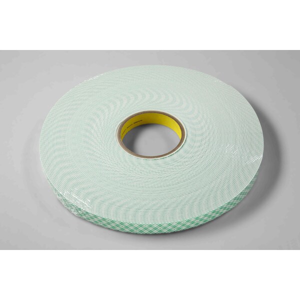 3M Double-Sided Foam Tape, 3/4 in W, 5 yd L, 1/16 in, Polyurethane Foam, Double-Sided, 12 PK - 4026