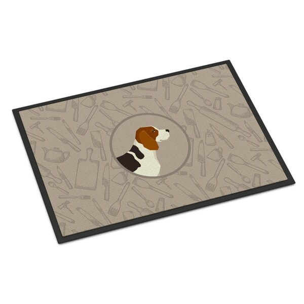 Carolines Treasures 18 x 27 in. Beagle in the Kitchen Indoor or Outdoor Mat - CK2166MAT