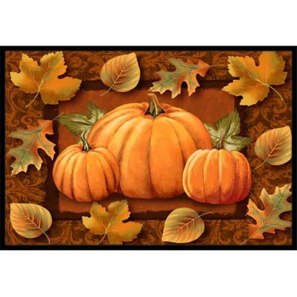 Carolines Treasures Carolines Treasures PTW2009MAT Pumpkins And Fall Leaves Indoor & Outdoor Mat; 18 x 27 in. - PTW2009MAT