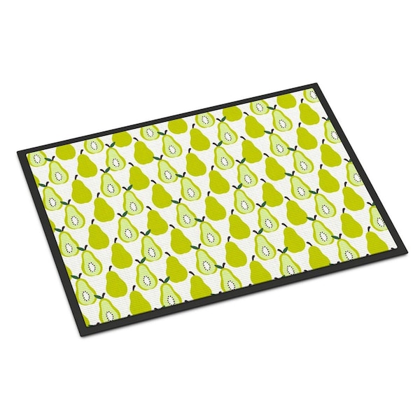 Jensendistributionservices Pears on White Indoor or Outdoor Mat, 24 x 36 in. - MI2550372