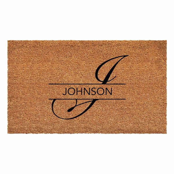 Calloway Mills Personalized Door Mat, Black, Natural, 17 in W x 29 in L - 107671729