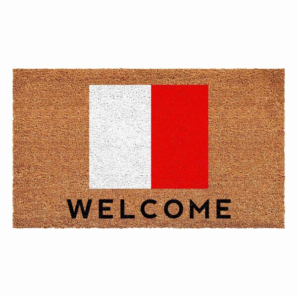 Calloway Mills Personalized Door Mat, Red, White, Black, Natural, 17 in W x 29 in L - 108121729H