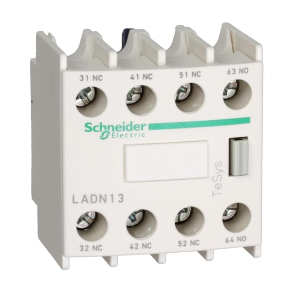 Bloque de contacto auxiliar Schneider Electric, TeSys Deca, 2NO + 2NC, montaje frontal, terminales de anillo de espárragos - LADN226