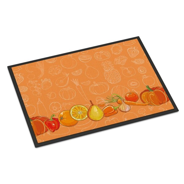 Micasa Fruits & Vegetables in Orange Indoor or Outdoor Mat24 x 36 in. - MI718639