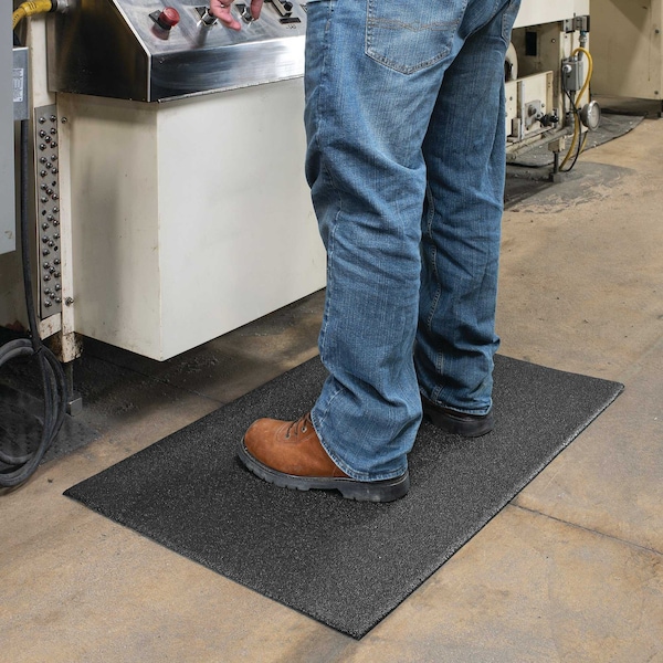 Pig TuffGrit Comfort Anti-Fatigue Mat, 3'x5', Black - FLM8504-BK