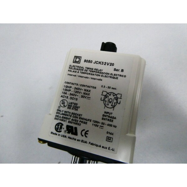 Rele de retardo de tiempo Square D 240V-CA - 9050 JCK32V20