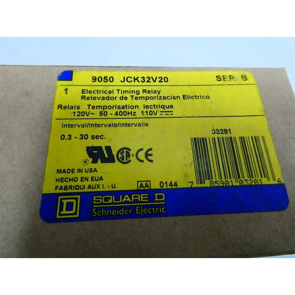 Rele de retardo de tiempo Square D 240V-CA - 9050 JCK32V20