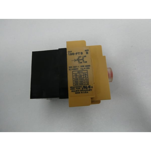 Rele de retardo de tiempo AC de 12-600V Ser B de Allen Bradley - 196-FTB
