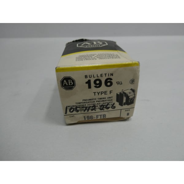 Rele de retardo de tiempo AC de 12-600V Ser B de Allen Bradley - 196-FTB