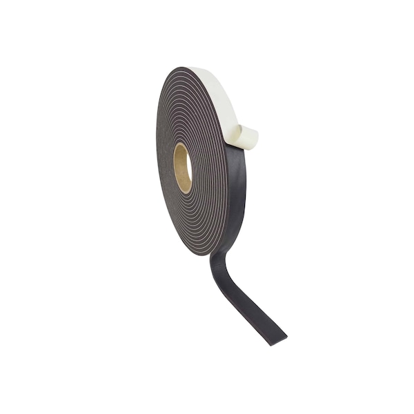 Wod Tape PVC Foam Tape Seal Window and Door Sound Proof Insulation: 1in x 75 ft 1/8 Thick, 24PK - WOD SSMDFT-1/8-01000-24-75-BLA