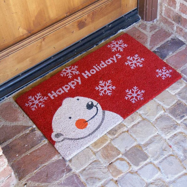 Rubber-Cal Happy Holidays Doormats Christmas Mats, 18 x 30-Inch - 10-106-055
