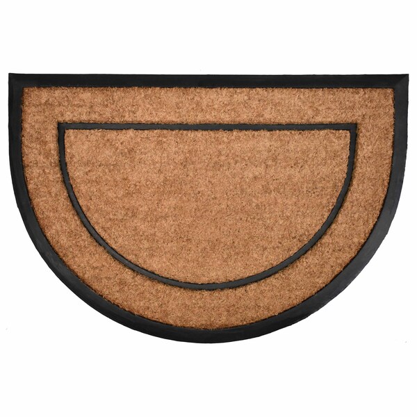 Calloway Mills Entrance Mat, Coir/Rubber, Natural, Black - 106572436