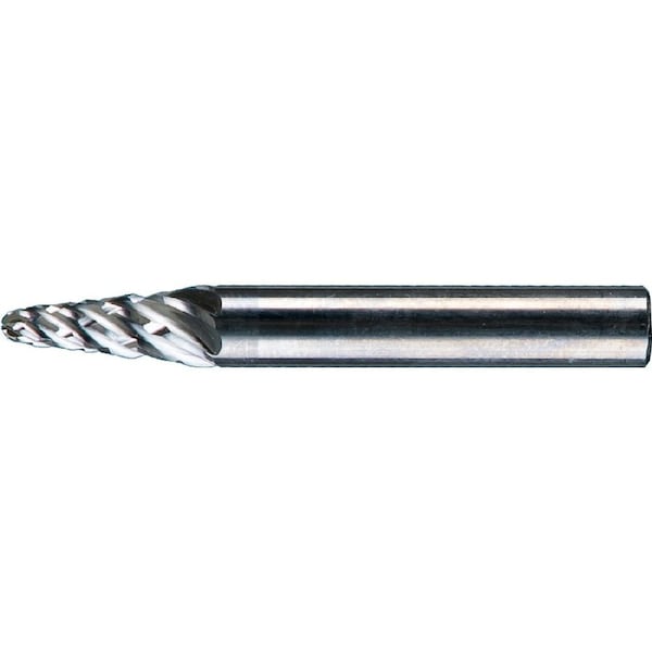 Pferd 25138 Carbide Bur, 14 degree Taper, STEEL Cut 1/4in x 5/8in x 1/4in Shank - 25138-PFERD